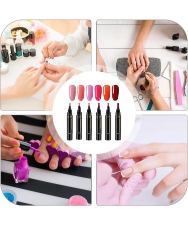 Lot de 6 stylos ongles 5 ml - Pour ongles - Sans UV - 3 en 1 - S chage rapide - Pas de UV - Gain de temps et facile - Pour femmes et filles 04 - Buy Online on GoSupps.com