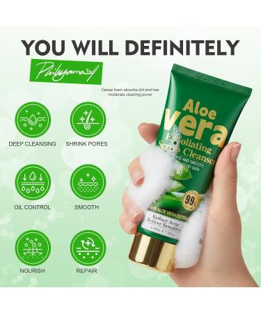 Nettoyant Visage Savon Visage Soin Face L'Aloe Vera Bio Pore Cleanser Nettoyage En Profondeur Des Points Noirs Nettoyant Face Fra Cheur Nettoie En Douceur Les Peaux Probl Mes - Buy Online on GoSupps.com