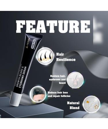 Abera Ginb Advanced Beard & Eyebrows Serum for Men | Biotin & Castor Oil for Thicker Beard Growth | Acetyl Tetrapeptide-3 | 0.67 fl oz - Buy Online on GoSupps.com