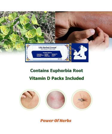Life Herbal Cream with Vitamin D - Skin Relief for Itch, Inflammation, and Rashes - Buy Online on GoSupps.com
