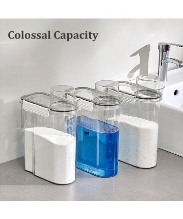 Laundry Detergent Dispenser | Washing Powder Storage with Measuring Cup | Large Capacity Organizes Liquid Powder Detergent Container Storage Box for Fabric Softener Pack of 1 - Buy Online on GoSupps.com