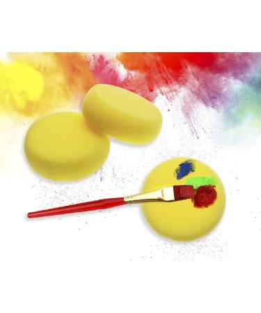 Penta Angel 3inch Yellow Painting Sponges - Synthetic Artist Sponges for Watercolors, Art & Craft - 6pcs Round Sponges for Pottery, Clay, Ceramics & Wall Cleaning - Buy Online on GoSupps.com