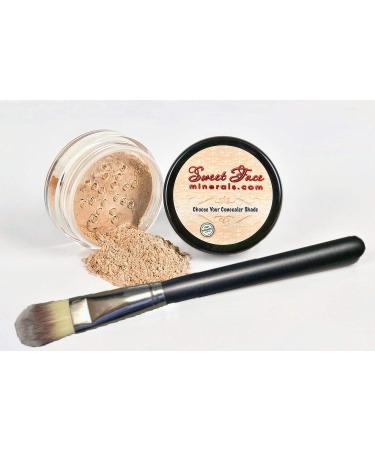 CONCEALER with BRUSH SET Full Size Mineral Makeup Powder Kit Sheer Bare Skin SPF 20 (Light Concealer) - Buy Online on GoSupps.com