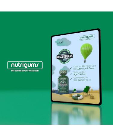 Rescue Bears 60 Vegan Gummies for Daytime Stress & Anxiety Relief - Pineapple Flavour | Green Tea, Lemon Balm, Chamomile, Vitamins & Prebiotics | 60 Count - Buy Online on GoSupps.com