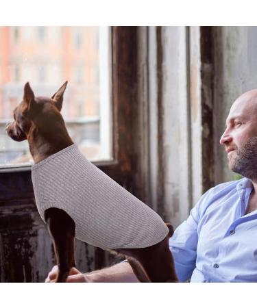 Shop Hjumarayan Washable Dog Sweater for Large Dogs - Elastic Striped Gray XXL - Perfect for Medium & Large Breeds - Buy Online on GoSupps.com