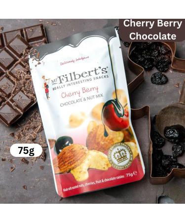 Mr Filberts Chocolate & Nuts 75g Picks N Mix - Choose From Pouch with 4 Flavours - Cherry Berry Salted Caramel Cafe Espresso Coffee Chocolate Orange Nuts - Pack of 2 75 g (Pack of 2) - Buy Online on GoSupps.com