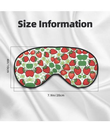 Strawberry Pattern Unisex Sleep Eye Mask - Soft Comfort Shade for Travel Yoga & Shift Work - Black - Buy Online on GoSupps.com
