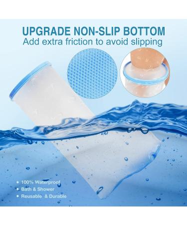 Qinaoco Waterproof Extra Wide Leg Cast Cover for Shower - XL-Extra Wide, Non-Slip Bottom - Watertight Foot Protector for Plus Size Adults - Buy Online on GoSupps.com