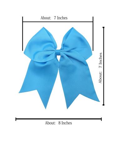 JOYOYO 20Pcs 8 Large Cheer Bows for Girls - Grosgrain Ribbon Elastic Hair Tie Bands - 20 Colors - Buy Online on GoSupps.com