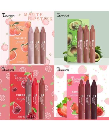 Xiahium 3Pcs Crayon Lipstick Set - Matte Velvety Nude, Waterproof, Long Lasting, High Pigmented Lip Makeup for Women - Buy Online on GoSupps.com