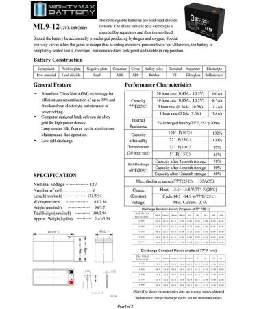 Mighty Max 12V 9AH Battery for Marcum LX-7 | High Performance & Reliability - Buy Online on GoSupps.com