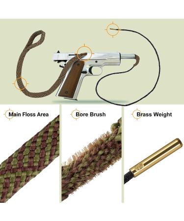 HUNTSEN Gun Snakes Cleaner for Rifle, Pistol, Shotgun - 5.56mm/9mm/7.62mm/10/12/16/20 GA/.44 Cal.45 Cal/.375.35 Cal - Best Gun Snake Brushes for Caliber Cleaning - Buy Online on GoSupps.com