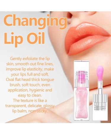 Colour Changing Lip Oil Lip Oil Lip Gloss Set Magic Color Changing Lip Oil Transparent Lip Care Hydrating Lip Oil Long Lasting Nourishing Non-sticky Fresh Texture (1pc) - Buy Online on GoSupps.com