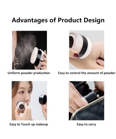 Reusable Travel Size Empty Bottle for Dry Shampoo Powder - 1 oz Black with Powder Sponge Applicator & Mirror | Eco-Friendly & Refillable - Buy Online on GoSupps.com