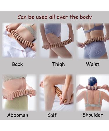 Mikako Wood Therapy Roller Massage Tools for Lymphatic Drainage | Wooden Muscle Roller Stick for Pain Relief & Cellulite | Maderoterapia Rolling Body Massager - Buy Online on GoSupps.com