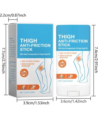 Anti-Chafing Thigh Cream Anti-Chafing Thigh Stick Anti-Chafing Thigh for Women Anti-Friction Cream for Thighs Protection Against Body Skin Friction (3) - Buy Online on GoSupps.com
