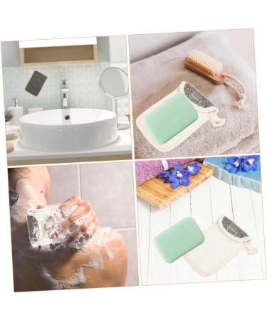 Baluue 4pcs Black Linen Soap Bag Bar Soap Bag Shower Foaming Bag Portable Soap Pouch Bar Soap Pouch Flax - Buy Online on GoSupps.com
