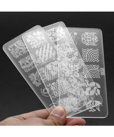 Bodhi2000 Nail Art Stamping Kit 1 Stamping Plate +1 Stamper + 1 Scraper Manicure Stamping Kit work for Nail Art Design and Decoration Template Random - Buy Online on GoSupps.com