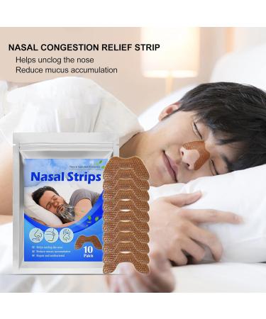 Nasal Congestion Relief Strips - 10pcs | Comfortable Wear | Snoring Nasal Strips for Night Use - Buy Online on GoSupps.com