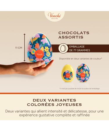 Venchi - Bo te en M tal en Forme d' uf 7 Petits ufs Assortis 77 Gr avec "Noisettes du Pi mont" Sans Gluten Collection Printemps Venchi Teresa Rego Id e Cadeau - Buy Online on GoSupps.com