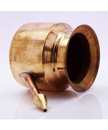 Pure Copper Traveller's Traditional Neti Lota Ramjhara Kalash - Nasal Congestion Relief Tool Kit - Buy Online on GoSupps.com