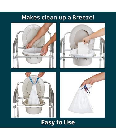 Lunderg Commode Liners with Absorbent Pads - Value Pack Medical Grade 75 Count Universal Fit - Disposable Bedside Commode Liners and Pads for Adult Commode Chairs  Portable & Camping Toilet Bags - Buy Online on GoSupps.com