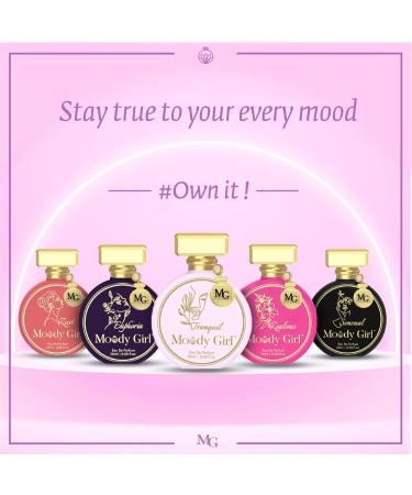 Moody Girl Tranquil Luxury Perfume for Women 20ml | Fragrance of Passionfruit Tangerine Peony & Berries | Musky & Fruity 24hr Long Lasting | Ideal for Gifting to Women & Girls - Buy Online on GoSupps.com