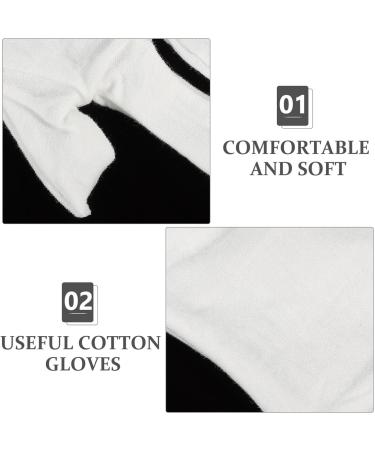 PATKAW Moisturizing Gloves Overnight 12 Pairs Fingerless Cotton Gloves for Dry Hands White Cotton Gloves for Men Women Washable Spa Cotton Inspection Gloves - Buy Online on GoSupps.com