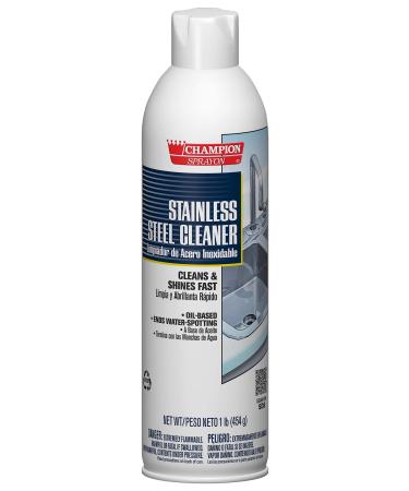 Stainless Steel Cleaner Oil-Based Champion Sprayon 16 oz Can Box of 3