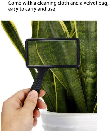 3X Lightweight Handheld Magnifier Rectangular High Clarity Reading Scratch Resistant Glass Lens for Reading Hobbies Repair Observation Hobbies and Crafts Better Life - Buy Online on GoSupps.com