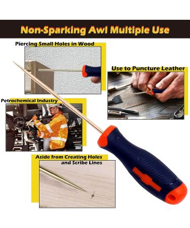 WEDO Non-Sparking Awl - Sewing, Scratch, Leather Punch Tool - DIN Standard Certified - Beryllium Copper - 3mm Diameter - 4 Blade Length - 1pc - Buy Online on GoSupps.com