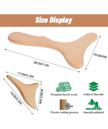 Gua Sha Massage Wood - All-Natural Wooden Massager for Neck Legs Back & Body Pain Relief & Relaxation - Buy Online on GoSupps.com