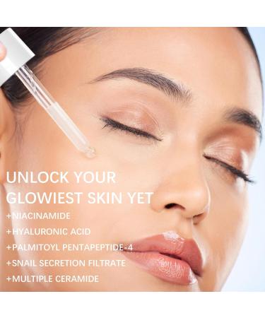 3 Pack Niacinamide Serum with Ceramide & Snail Secretion - Hydrating & Skin Toning (1fl.oz/30ml) - International Shipping - Buy Online on GoSupps.com