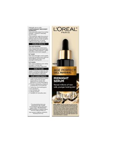 L'Oreal Paris Age Perfect Midnight Serum 1 oz - Anti-Aging Night Serum - Buy Online on GoSupps.com