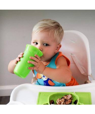 Nuby No Spill Edge 360 10 oz Cup with Silicone Rim 2 Pack - Green/Aqua - Buy Online on GoSupps.com