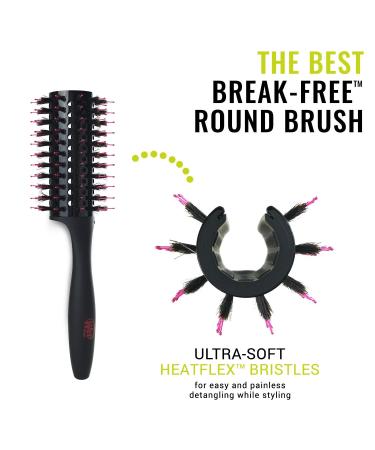 Wet Brush Straighten & Style Round Brush - Ideal for All Hair Types - Achieve a Perfect Blow Out with Ease, Less Pain & Breakage - Open Barrel Design for Quick Drying - Buy Online on GoSupps.com
