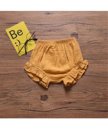 HASAKI Kids Linen Bloomer Shorts Set - 2Pcs Diaper Cover for Newborns to Toddlers (2-3 Years) Yellow+Black - Buy Online on GoSupps.com