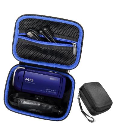 Semi-hard Camcorder Case for Sony HD Video Recording HDRCX405, HDRCX440 Handycam Canon VIXIA HF R800, Panasonic HC-V180K and Kimire HD Recorder, Professional Hard Case with SD, Memory Card Pockets,