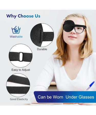 Buy 2 Pcs 3D Eye Patches for Adults & Kids | Adjustable Medical Eyepatch for Right & Left Eye | Perfect Pirate Costume Accessory - Buy Online on GoSupps.com
