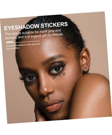 SOESFOUFU 8 Pairs Halloween Eyeliner Stickers Temporary Eye Makeup Stickers Cat Eye Makeup Sticker Black Pvc - Buy Online on GoSupps.com
