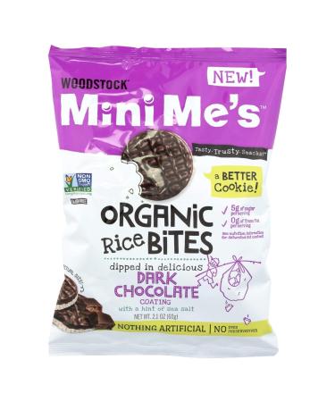 Woodstock MiniMe's Organic Rice Bites Dark Chocolate 2.1 oz (Pack of 8)