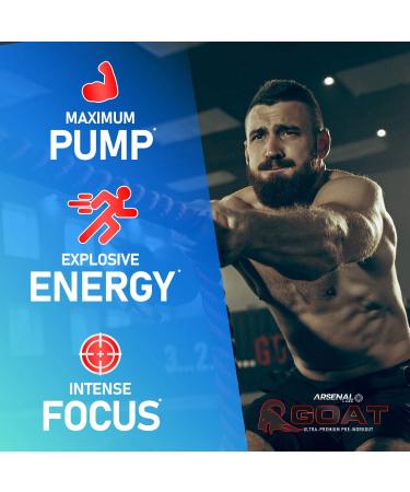 G.O.A.T. Ultra-Premium Pre-Workout - Rocket Pop Flavor | Boost Pump, Energy & Endurance | Award-Winning Taste | 30 Servings - Buy Online on GoSupps.com