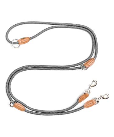 Leitengr n dog leash big dogs |Guide 3M adjustable with 2 carabiners |3 meters long x 1.1 cm |Only 300 g |Devon model |Gray pidgeon gray 3 m x 1.1 cm - Buy Online on GoSupps.com
