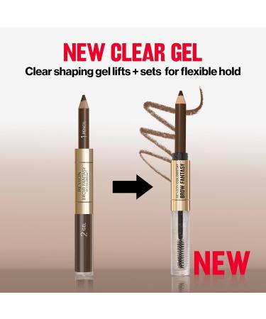 Revlon ColorStay Brow Fantasy 104 Dark Brown - All In One Eyebrow Powder Pencil & Shaping Gel | Smudge-Proof 16HR Long-Lasting Full Brows - Buy Online on GoSupps.com