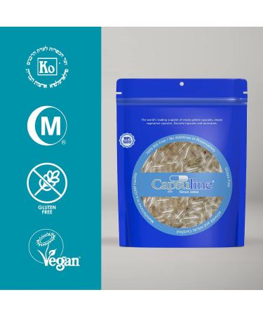 100 Count Size 00 Clear Empty Vegan Capsules - DIY Vegetable Capsule Filling - Kosher and Halal Certified - Non-GMO - 100 Servings - Buy Online on GoSupps.com