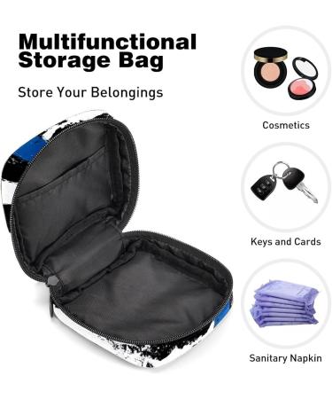 Period Bag Sanitary Napkin Storage Pouch | America Flag Blue | Travel Makeup Bag - Buy Online on GoSupps.com