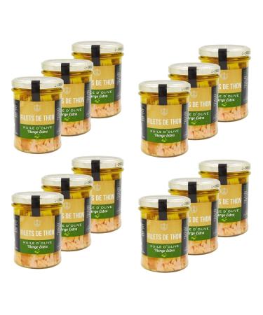 Lot 12x Tuna fillets in extra virgin olive oil - 200g jar