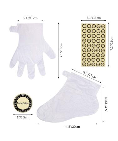 Noverlife 200PCS Paraffin Wax Hand & Foot Liner - Disposable Gloves and Booties for Paraffin Bath - Clear Plastic Hot Spa Wax Mittens and Covers - Buy Online on GoSupps.com
