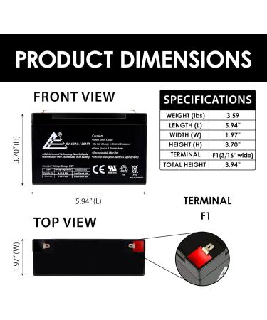 6V 10Ah Sealed Lead Acid Battery | ECI Power - Durable Reliable International Shipping Available - Buy Online on GoSupps.com