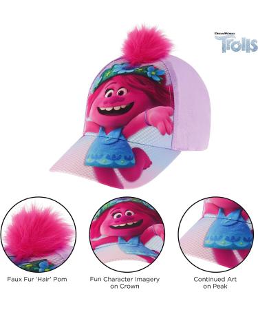 DreamWorks Trolls Girls' Purple Baseball Cap - Adjustable Kids Hat | Ages 4-10 - Buy Online on GoSupps.com